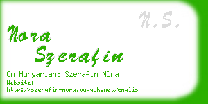 nora szerafin business card