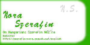 nora szerafin business card